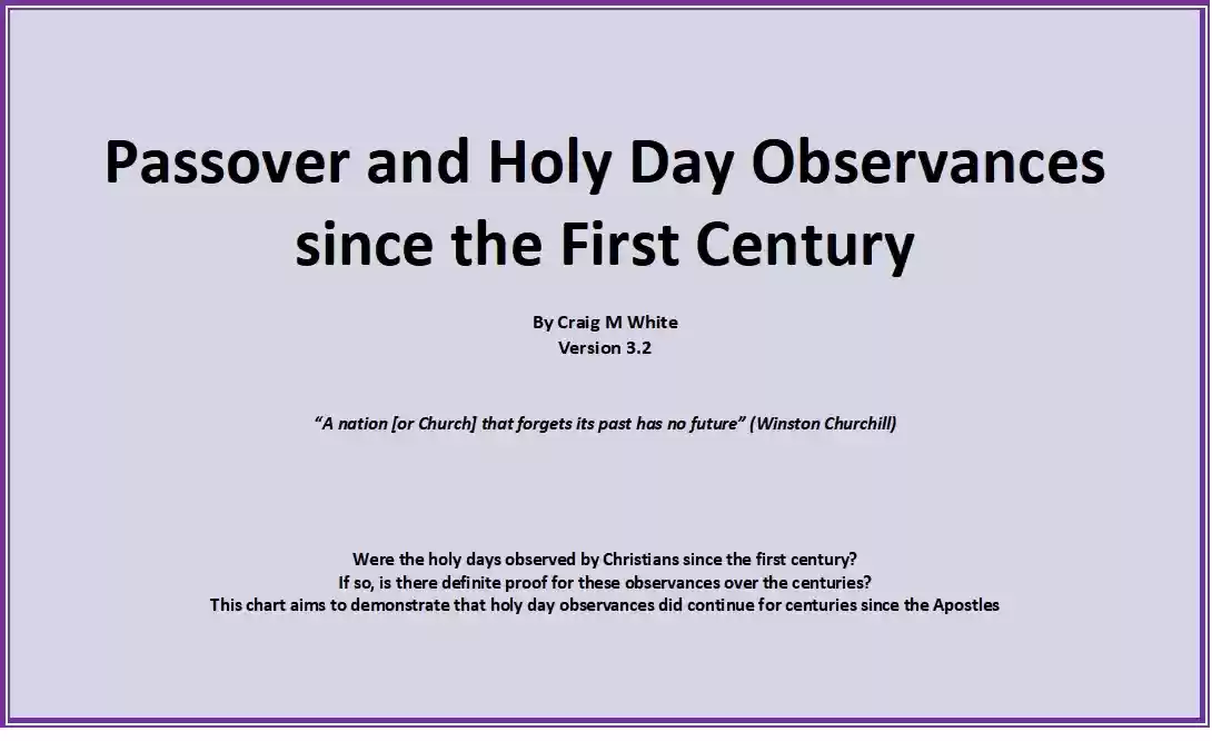 Passover & Holy Day Observancesd
